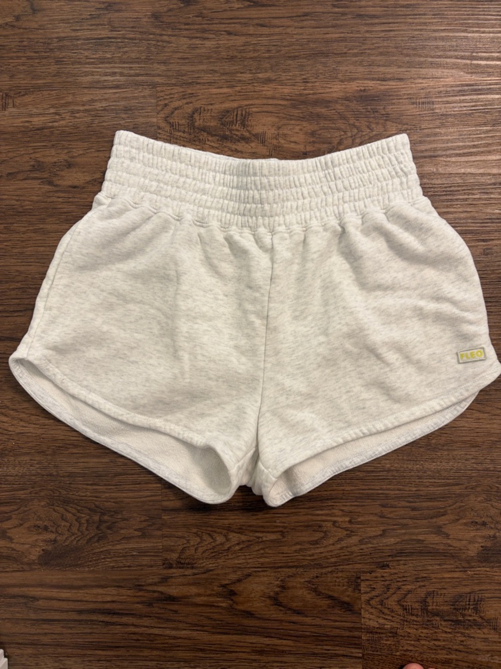 Fleo Heather Gray Smocked Waist Athletic Shorts